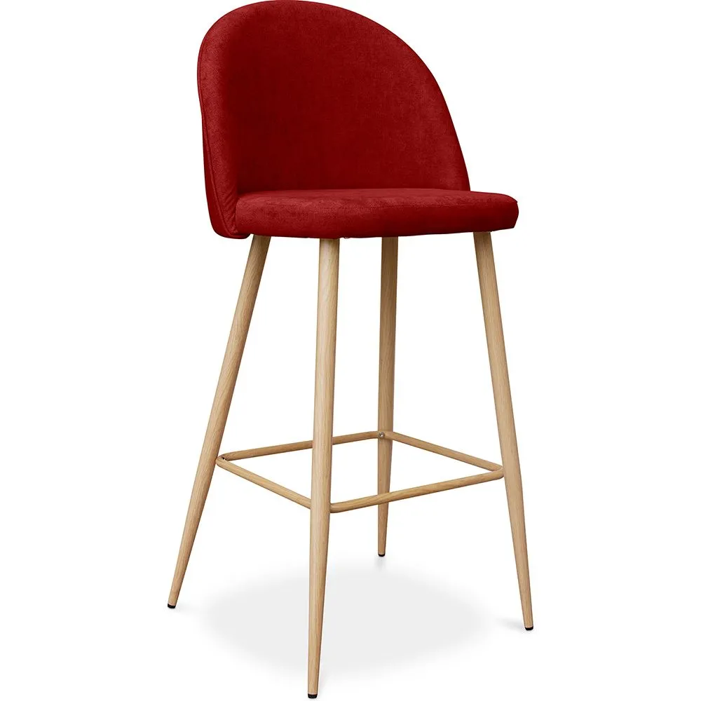 Sgabello imbottito in tessuto - Design scandinavo - 76cm - Evelyne image 8