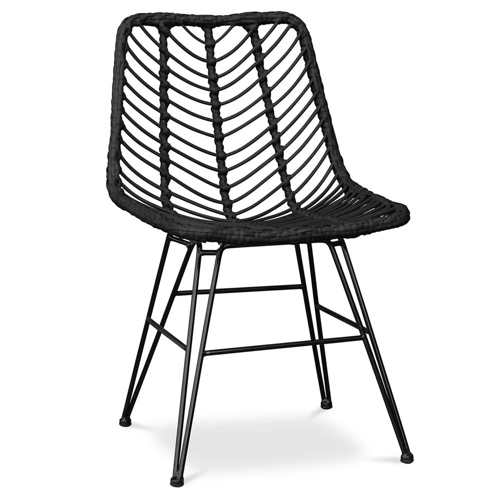 Sedia da pranzo in rattan - Stile Boho - Mia image 8