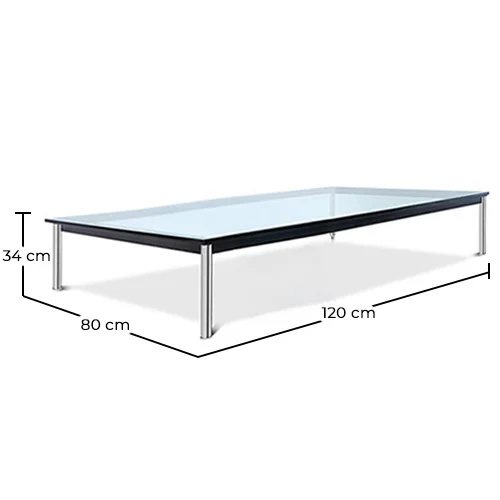 Tavolino Da Caffè Moderno In Vetro - Quadrato, Design Minimalista - Foto 6