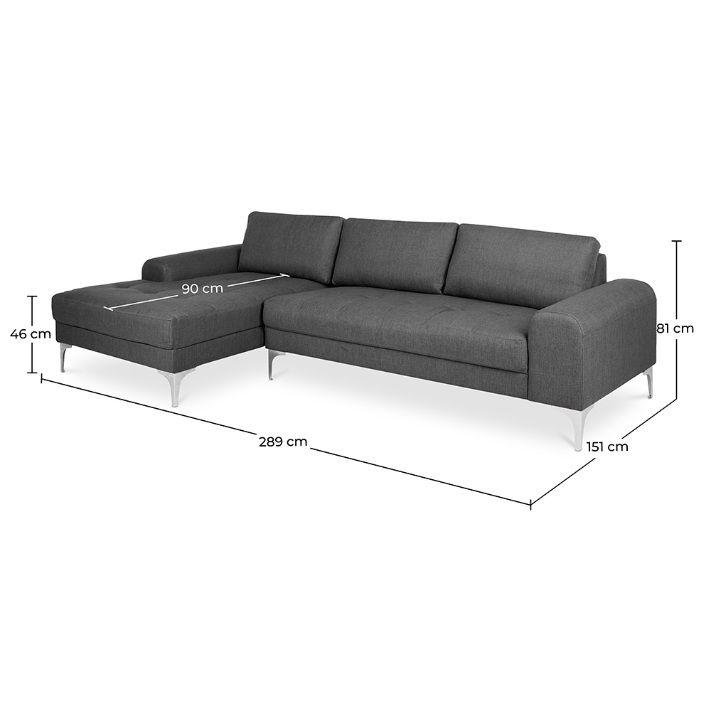 Chaise longue con 5 posti - Rivestimento in tessuto - Yemy