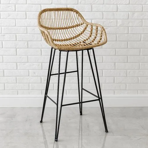 Rattan Sgabello Vimini Sgabello In Vimini, Katni Naturale La