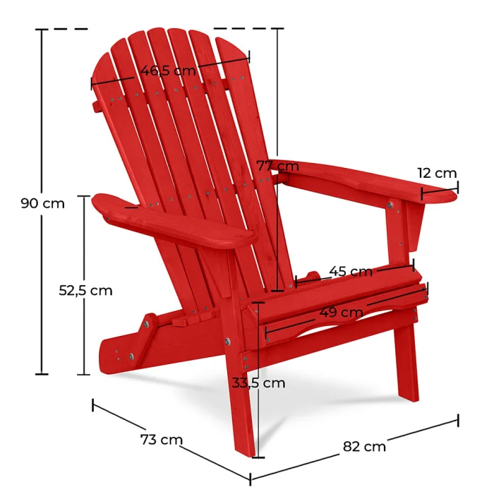 Poltrona Da Giardino Adirondack In Legno Di Acacia - Portata 160kg, Design Ergonomico Sedia Da Giardino - 6