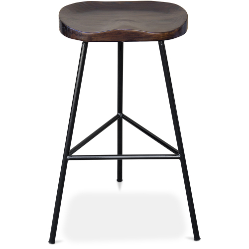 Sgabello da bar - Design industriale - Legno e metallo - 73 cm - Kangee