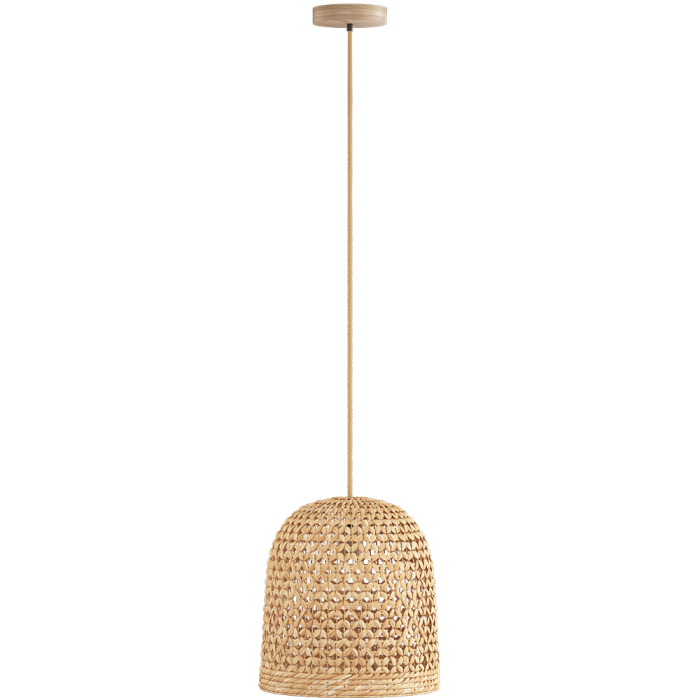 Lampadario In Rattan Pheashine – Sospensione Boho Vintage 50 Cm, Con Cavo Regolabile, Luce Calda E Diffusa, Ideale Per Soggiorno E Cucina