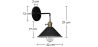 Lampada da Parete Applique - Design Vintage - Curie image 7