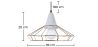 Lampada a Soffitto Design Retrò - Lampada Sospesa in Metallo e Cemento - Giotto image 7