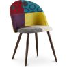 Sedia da pranzo imbottita in patchwork - Stile scandinavo - Ray image 7