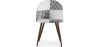 Sedia da pranzo - Rivestita in patchwork bianco e nero - Evelyne image 7