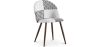 Sedia da pranzo - Rivestita in patchwork bianco e nero - Evelyne image 7