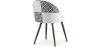 Sedia da pranzo - Rivestita in patchwork bianco e nero - Evelyne image 7