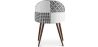 Sedia da pranzo - Rivestita in patchwork bianco e nero - Evelyne image 7