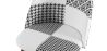Sedia da pranzo - Rivestita in patchwork bianco e nero - Evelyne image 7