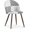 Sedia da pranzo - Rivestita in patchwork bianco e nero - Evelyne image 7