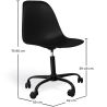Sedia da ufficio con braccioli - Sedia da scrivania con ruote - Struttura nera Denisse image 7