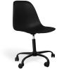 Sedia da ufficio con braccioli - Sedia da scrivania con ruote - Struttura nera Denisse image 7