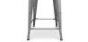Sgabello da bar di design industriale con schienale - Legno e acciaio - 60 cm - Stylix image 7